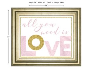 Classy Art All You Need Is Love 22 X 26