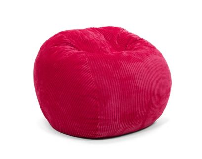 Cordaroy's Fuchsia Plush Corduroy Queen Convertible Bean Bag Bed