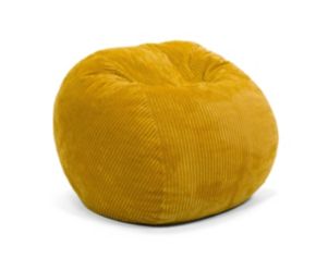 Cordaroy's Saffron Plush Corduroy Queen Convertible Bean Bag Bed