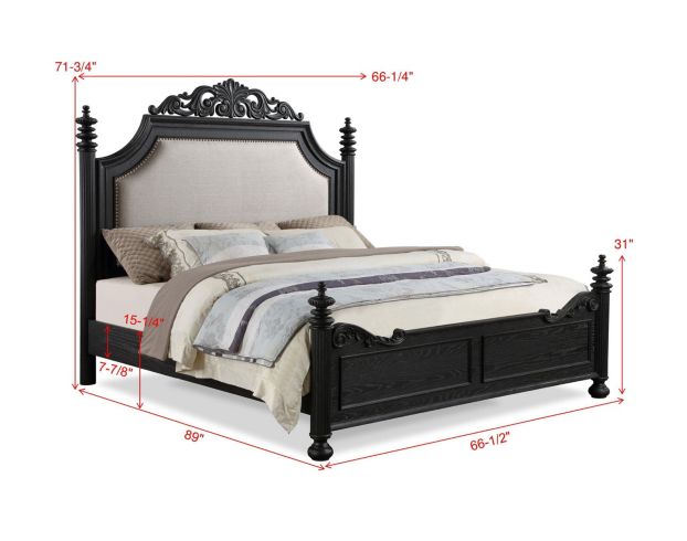 Crown Mark Kingsburg Queen Bed large image number 3