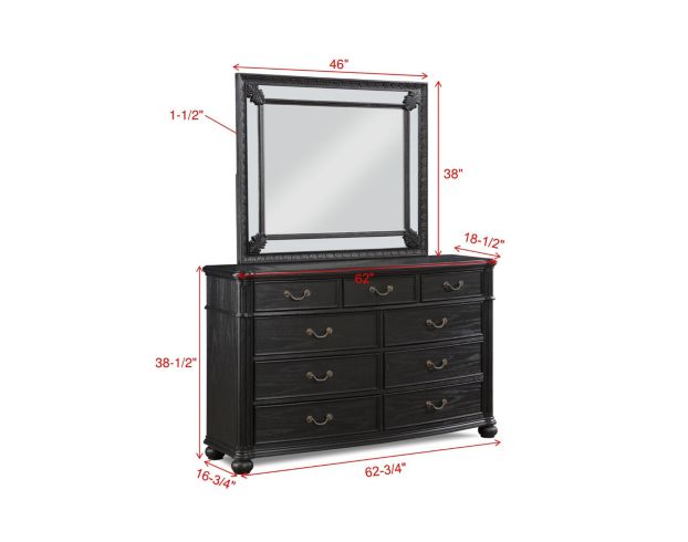 Crown Mark Kingsburg Dresser with Mirror large image number 4