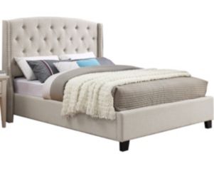 Crown Mark Eva Ivory Queen Upholstered Bed