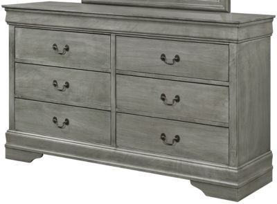 Crown Mark Louis Philippe Gray Dresser