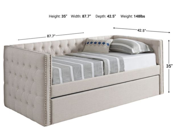 Crown Mark 5335 Collection Ivory Daybed large image number 3