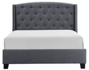 Crown Mark Eva Gray Queen Upholstered Bed