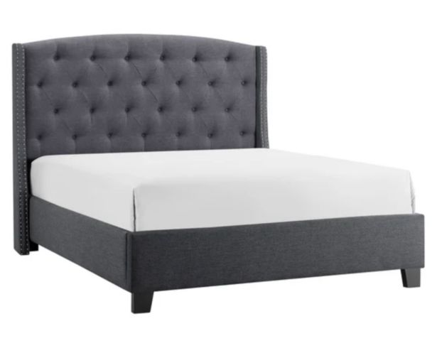 Crown Mark Eva Gray Queen Upholstered Bed large image number 2