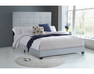 Crown Mark Florence Gray Upholstered Queen Bed