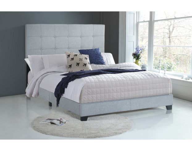 Crown Mark Florence Gray Upholstered Queen Bed large image number 2