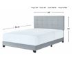 Crown Mark Florence Gray Upholstered Queen Bed small image number 3