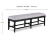 Crown Mark Inc Kingsbury Dining Bench small image number 3