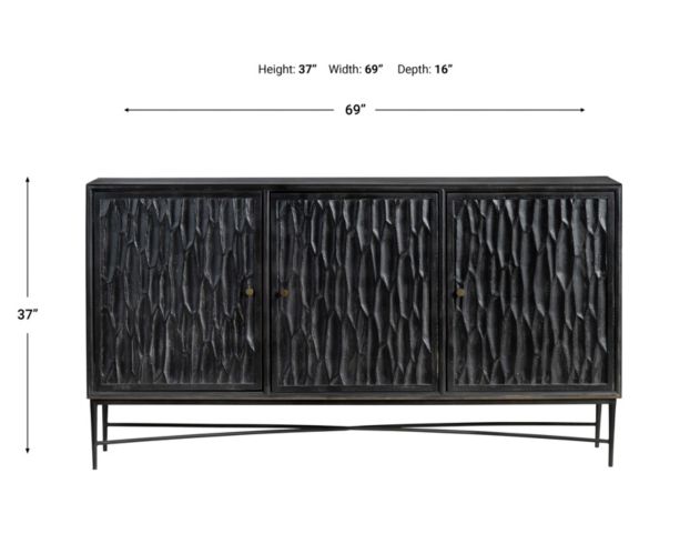 Crestview Collection Richmond Black 3-Door Sideboard large image number 6