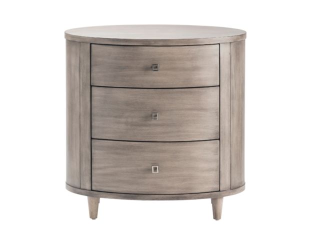 Crestview Collection Hawthorne Estate Gray Wash Oval Nightstand large image number 1