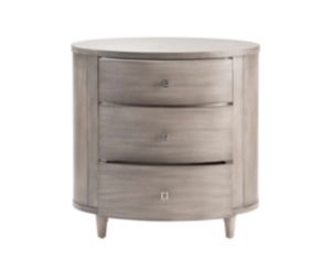 Crestview Collection Hawthorne Estate Gray Wash Oval Nightstand