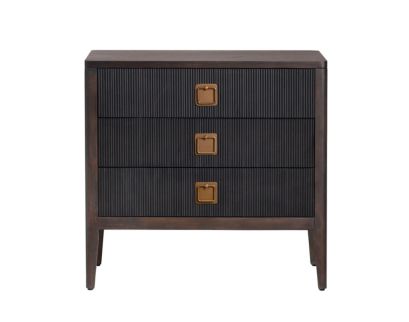 Crestview Collection Worthington Black 3-Drawer Nightstand