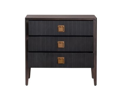 Crestview Collection Worthington Black 3-Drawer Nightstand