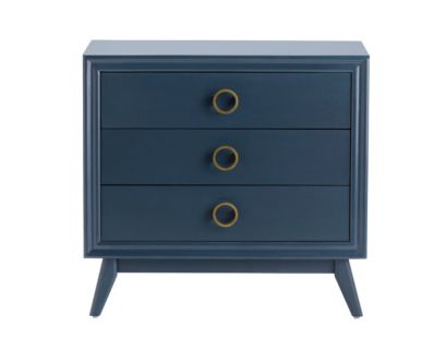 Crestview Collection Pomeroy Indigo 3-Drawer Nightstand