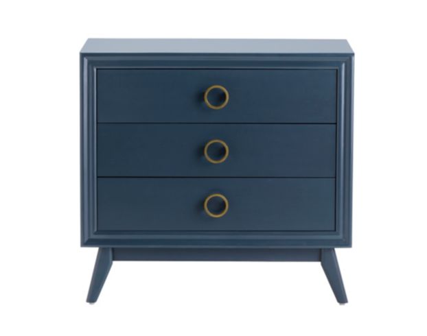 Crestview Collection Pomeroy Indigo 3-Drawer Nightstand large image number 1