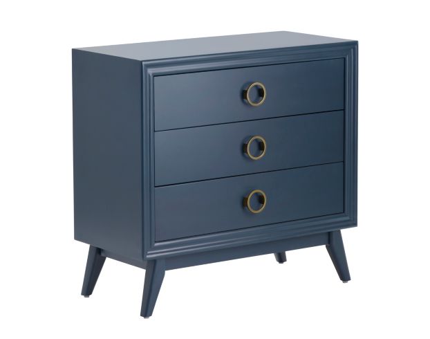 Crestview Collection Pomeroy Indigo 3-Drawer Nightstand large image number 2