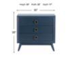 Crestview Collection Pomeroy Indigo 3-Drawer Nightstand small image number 7