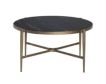 Crestview Collection Xander Black Marble Round Cocktail Table small image number 1