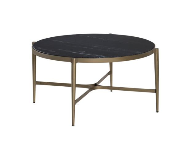 Crestview Collection Xander Black Marble Round Cocktail Table large image number 3