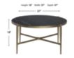 Crestview Collection Xander Black Marble Round Cocktail Table small image number 8