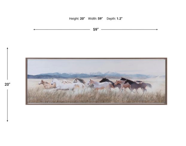 Crestview Collection Stampede 20 X 59 Wall Art large image number 5