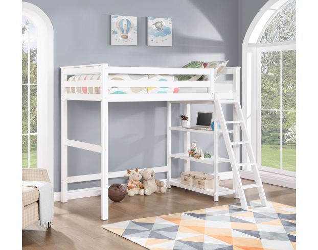 Coaster Anika White Twin Loft Bed large image number 4