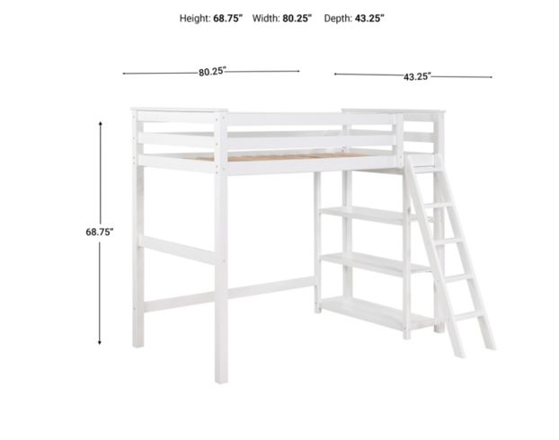 Coaster Anika White Twin Loft Bed large image number 5