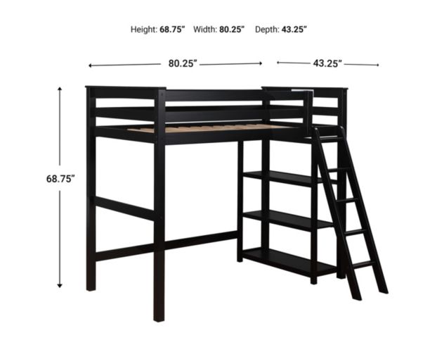 Coaster Anika Black Twin Loft Bed large image number 5