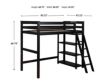 Coaster Anika Black Twin Loft Bed small image number 5