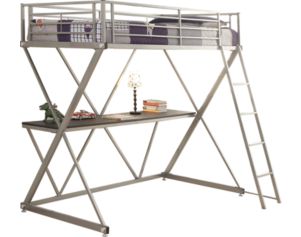 Coaster Twin Workstation Loft Bed with Desk