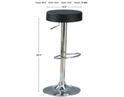 Coaster Everyday Black Adjustable Barstool