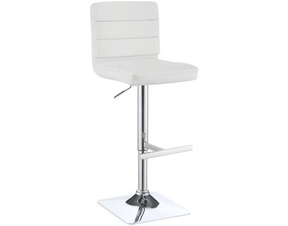 Coaster Everyday White Adjustable Barstool