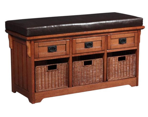 Coaster 5010 Collection Storage Bench with Baskets large image number 1
