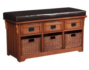 Coaster 5010 Collection Storage Bench with Baskets