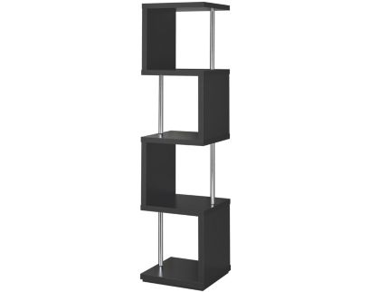 Coaster Baxter 4-Shelf Black Bookcase