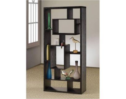 Coaster Linbrook 10-Shelf Black Bookcase