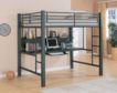 Coaster Full Metal Loft Bed with Desk small image number 2