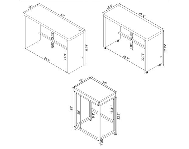 Coaster Co. Of America Davista 4-Piece Nesting Counter Set large image number 14