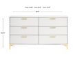 Coaster Co. Of America Kendall 6-Drawer White Dresser small image number 4