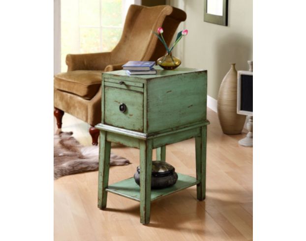 Coast To Coast Weathered Green 1-Drawer Accent Cabinet large image number 2