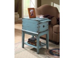 Coast To Coast Weathered Blue 1-Drawer Accent Cabinet