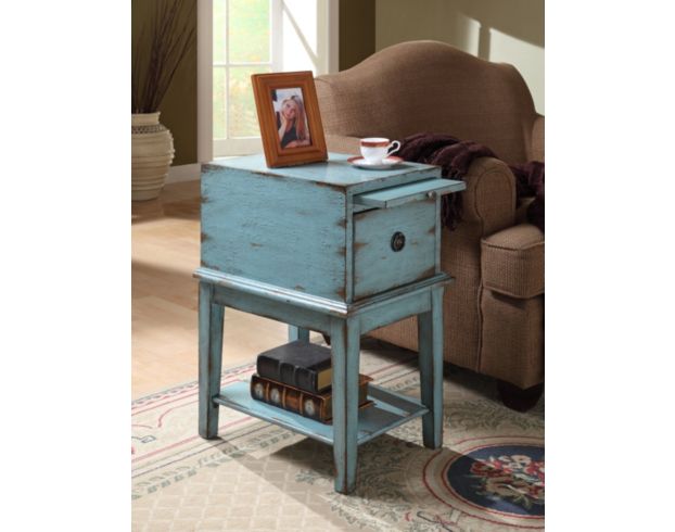 Coast To Coast Weathered Blue 1-Drawer Accent Cabinet large image number 2