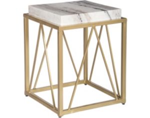 Coast To Coast White & Gold Accent Table