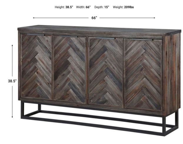 Coast To Coast Aspen Court Brown Four-Door Media Console large image number 4