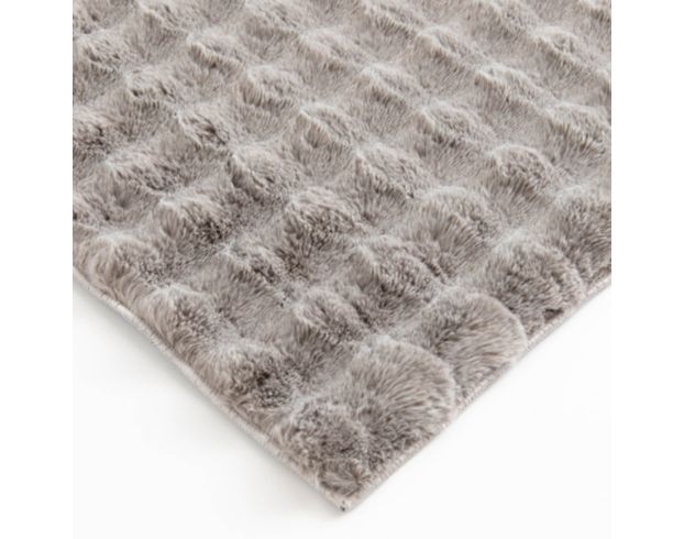 Central Oriental Bebel Gray Faux Fur Shag 5 X 7 Rug large image number 2