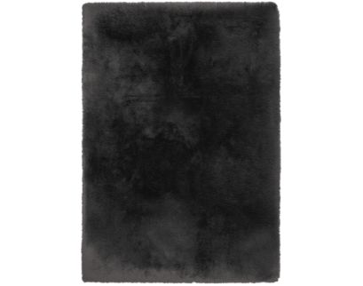 Central Oriental Belgian Black Faux Fur 5 X 7 Rug