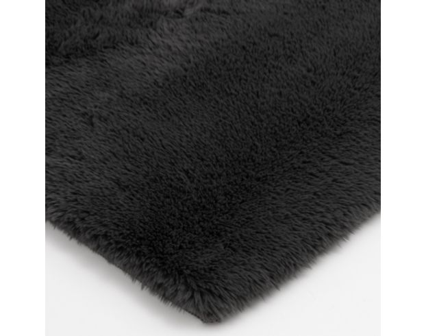 Central Oriental Belgian Black Faux Fur 5 X 7 Rug large image number 3