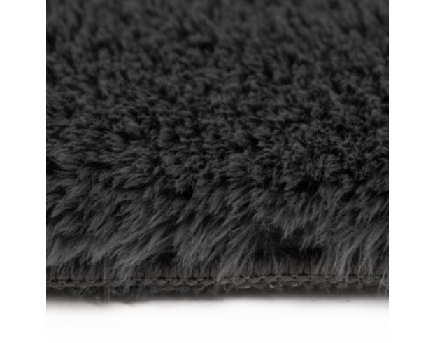 Central Oriental Belgian Black Faux Fur 5 X 7 Rug large image number 5